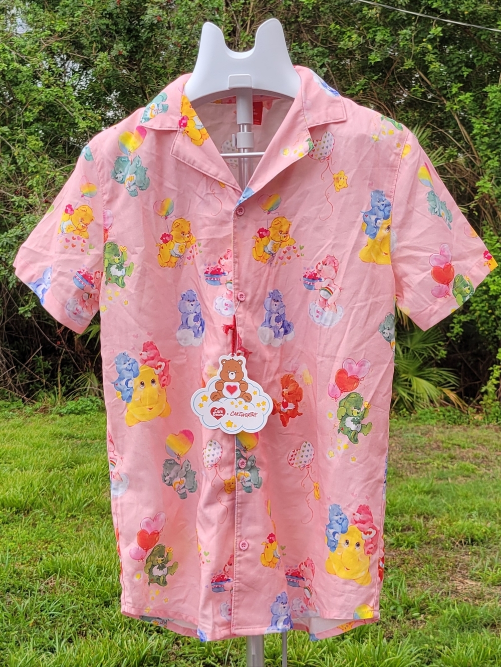 Cakeworthy Care Bears Camp Shirt Adult Small NEW WITH TAGS